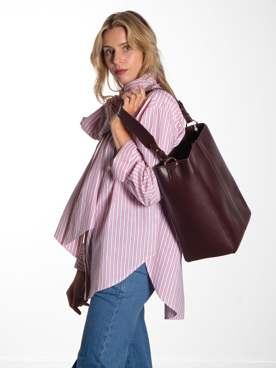 Casset Soft Structure Bucket Bag - Deep Purple