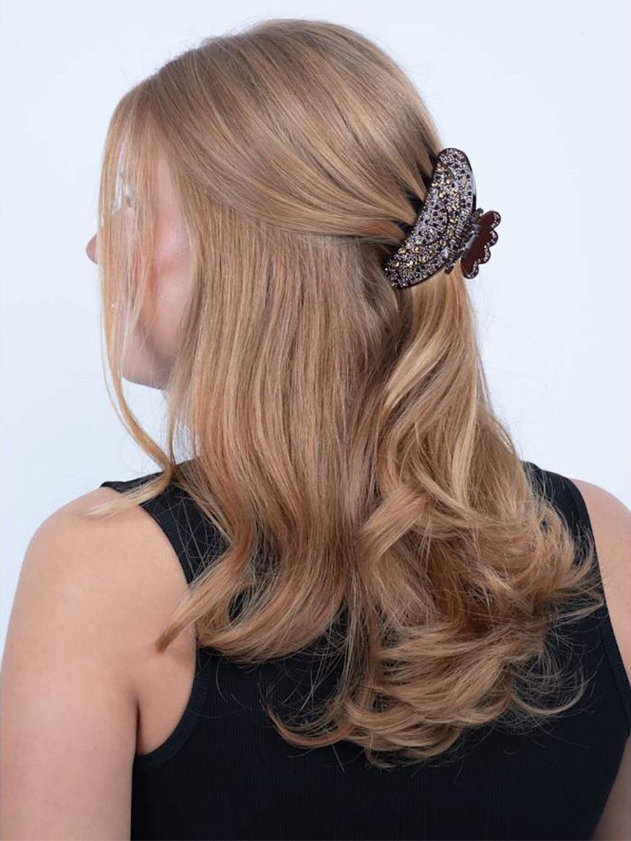 SUI AVA Helen Chocolate Fondant Middle Hairgrip