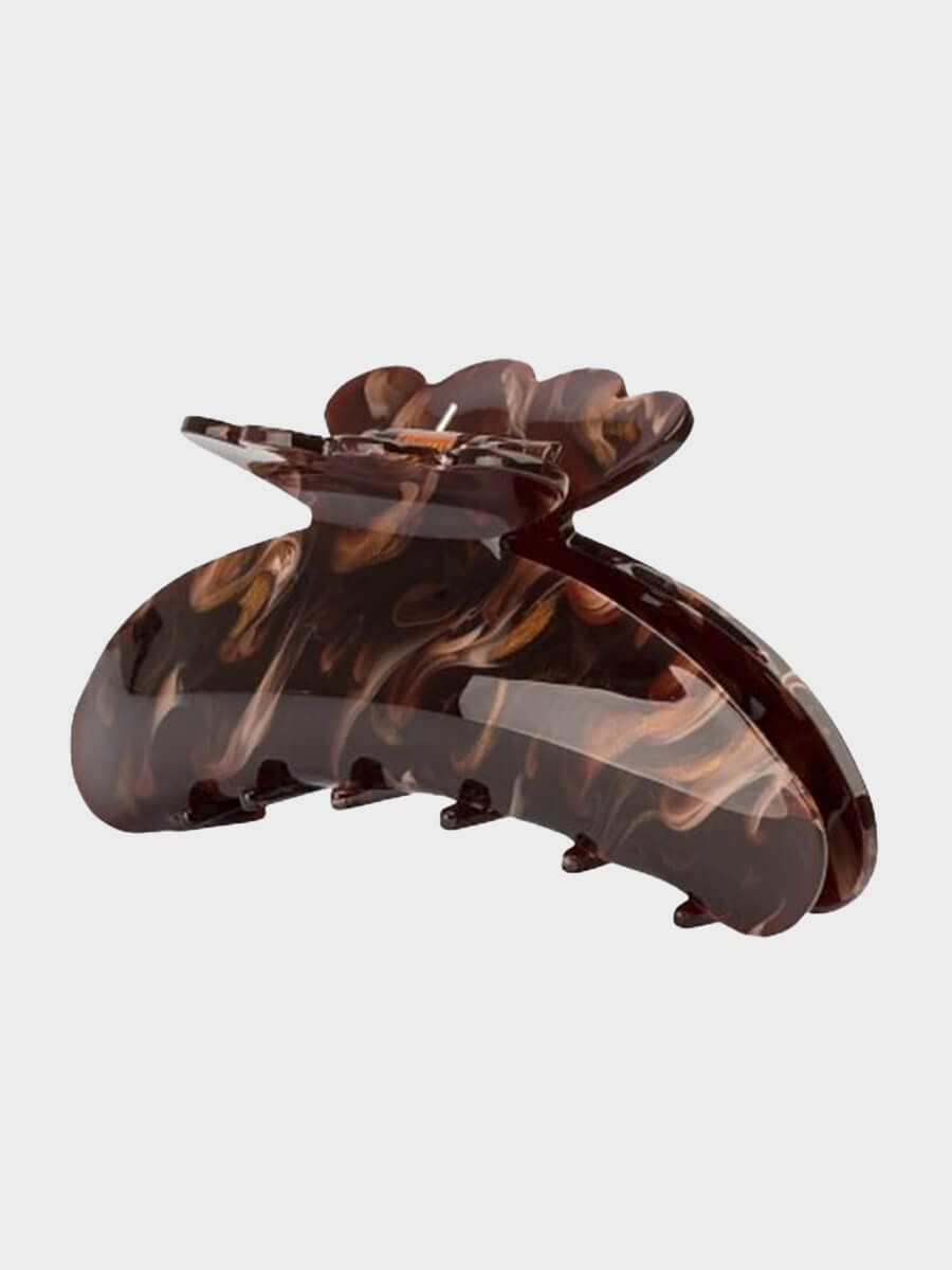 Helle Pretty Big Hairclip - Dark Brown