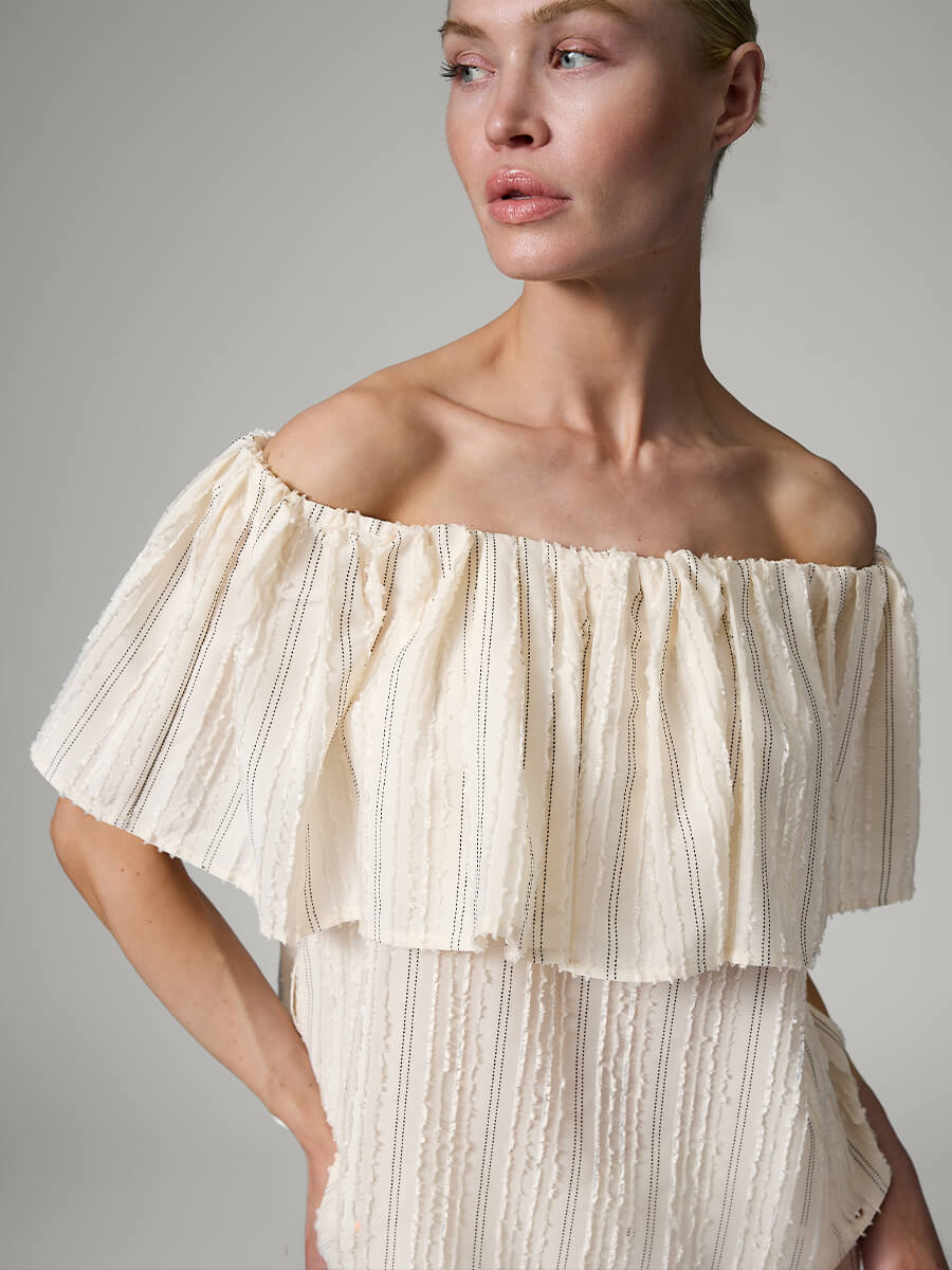 DAY BIRGER ET MIKKELSEN
Hera Raw Stripes Top - Jet Stream