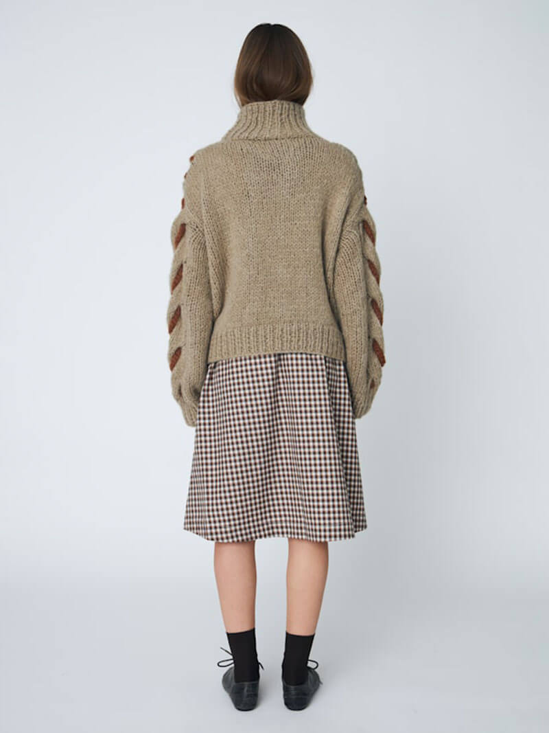 DAWN X DARE - Honey Cable Knit Jumper - Khaki