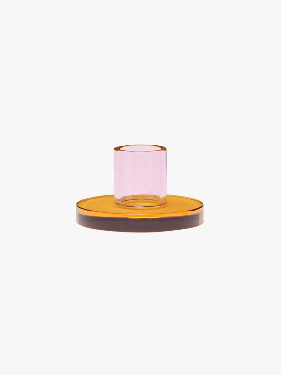 Hubsch Astra candleholder - Pink/Orange