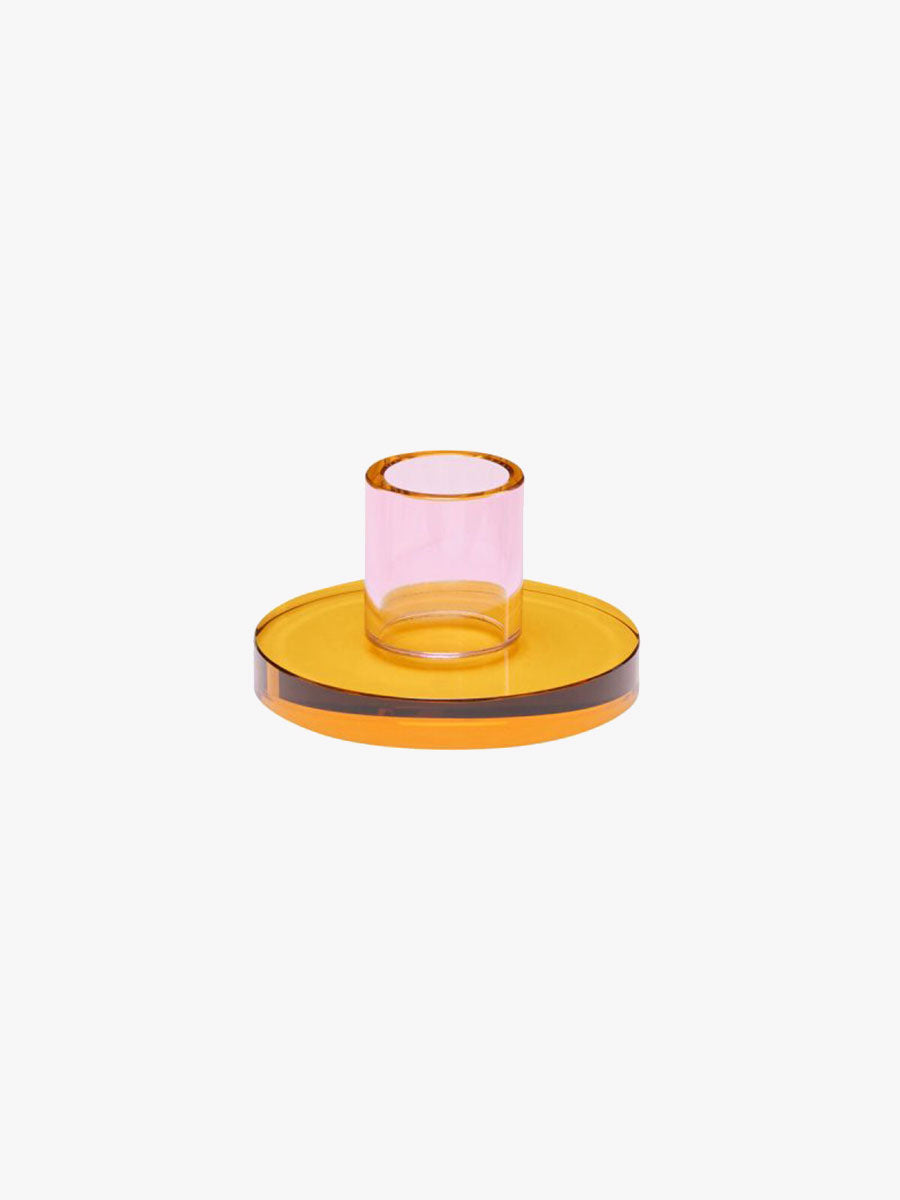 Hubsch Astra candleholder - Pink/Orange