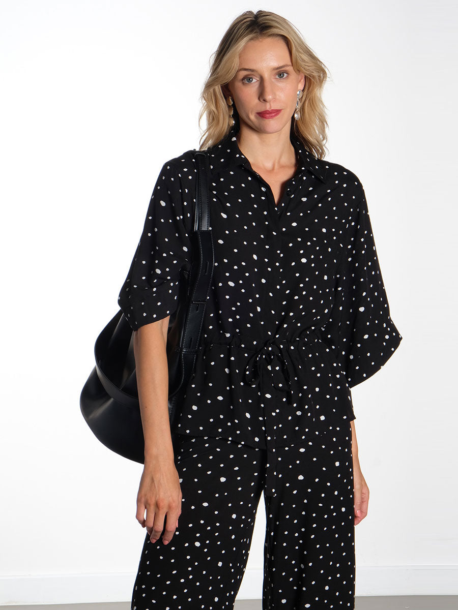 Hunkon - Kris Shirt and Trousers - Black & White Dots
HVISK - Casset Bag - Black