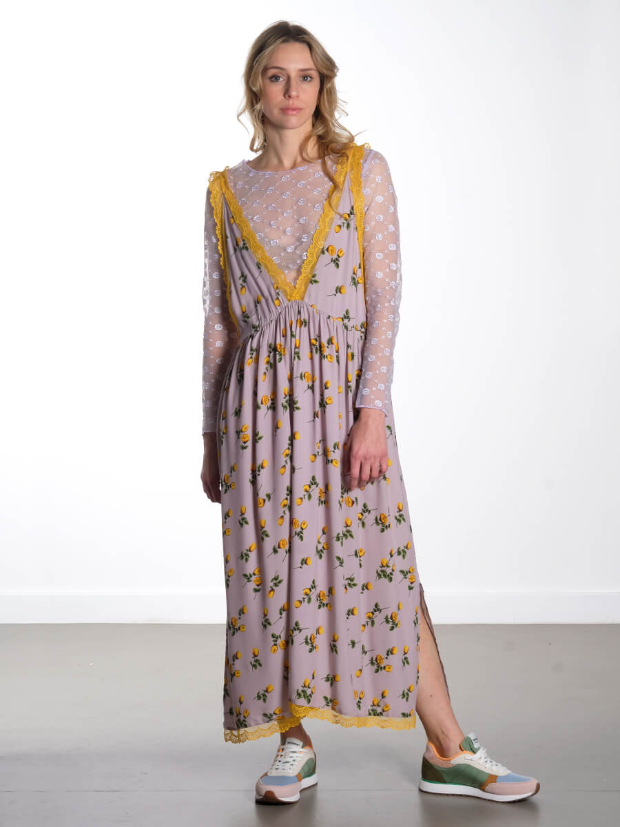 Hunkon-Lisa-Dress-Yellow-Lace