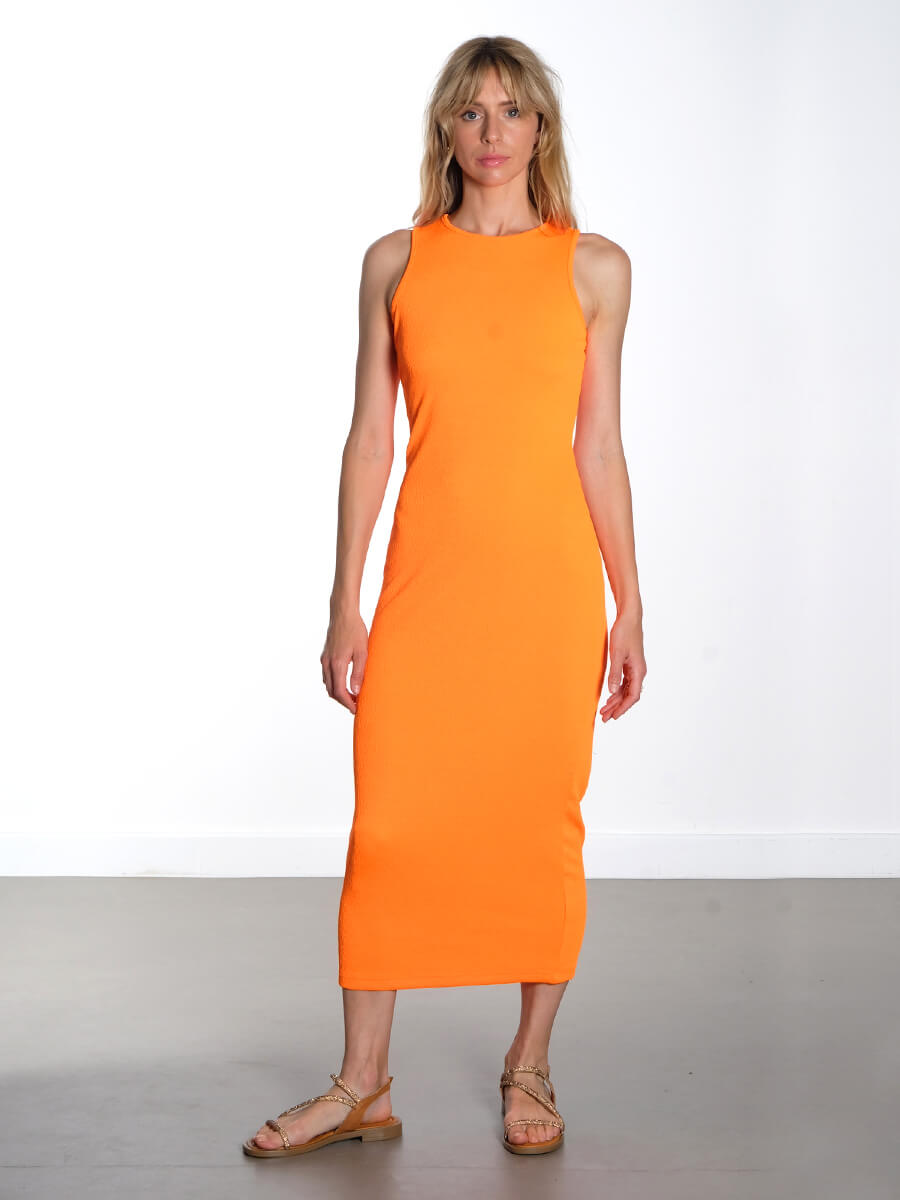 Hunkon-Roxy-Dress-Neon-Orange