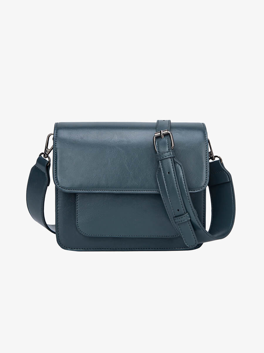 Hvisk-Cayman-Pocket-Glossy-Crossbody-Graphite-Green