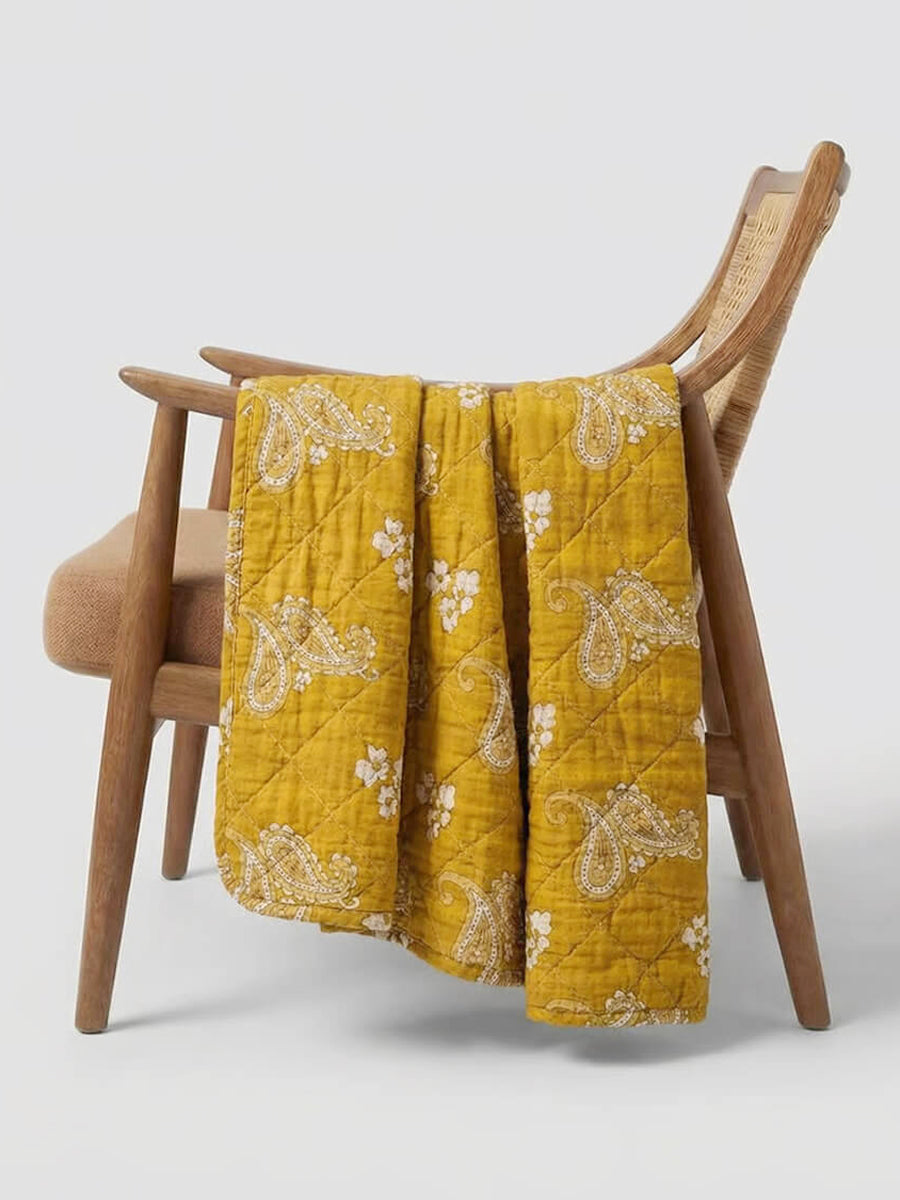 IB LAURSEN
Vintage Quilt 130 x 180 - Mustard with Paisley Pattern