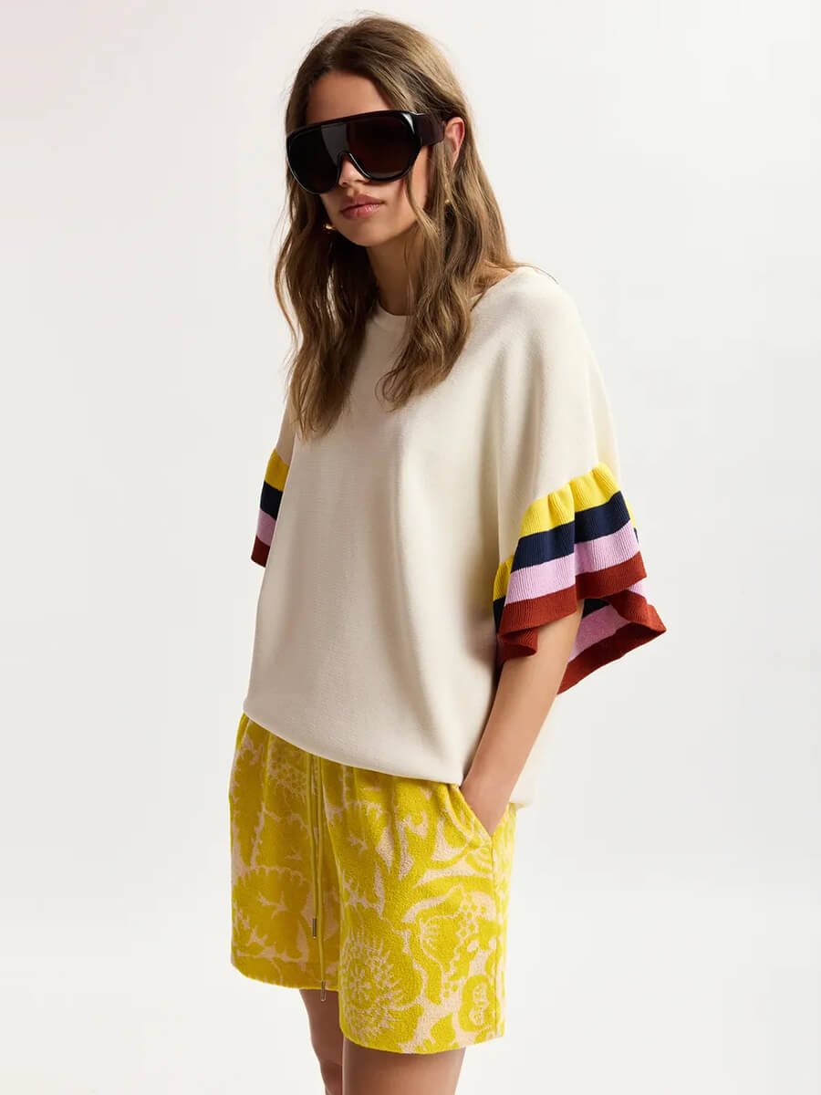 Essentiel Antwerp
Januari Knitted Top - Off White Multi