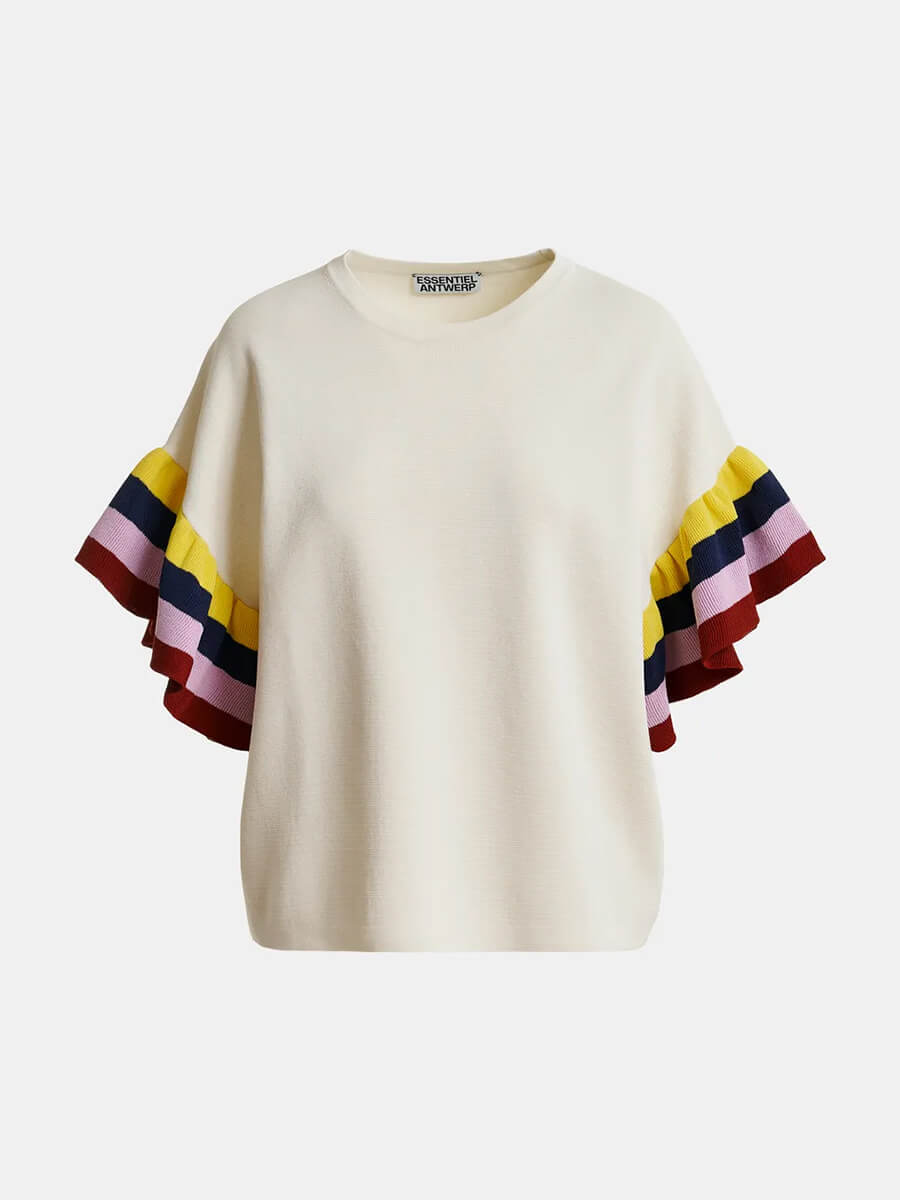 Essentiel Antwerp
Januari Knitted Top - Off White Multi