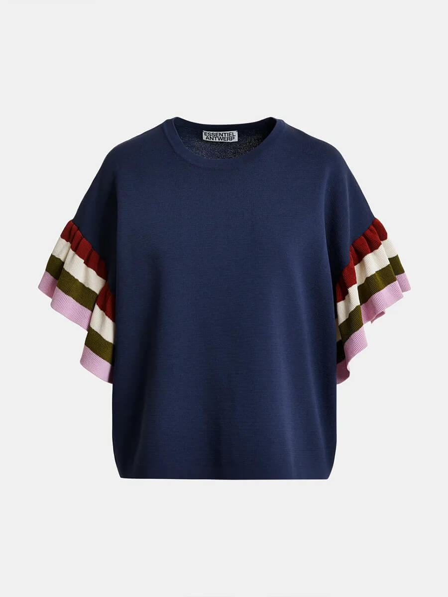 Essentiel Antwerp
Januari Knitted Top - Navy Multi