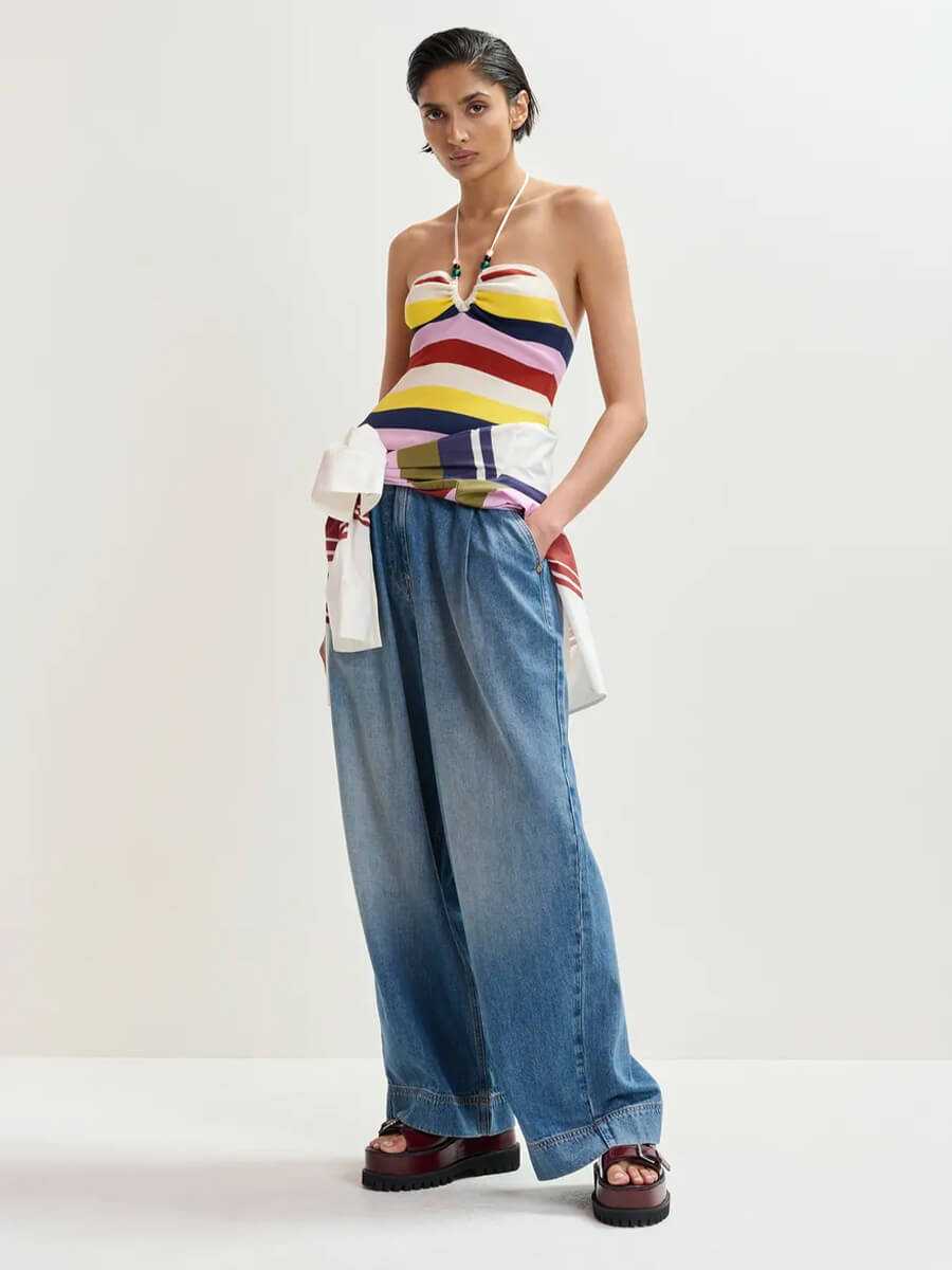 Essentiel Antwerp 
Jellie Knit Top - Off White Multi