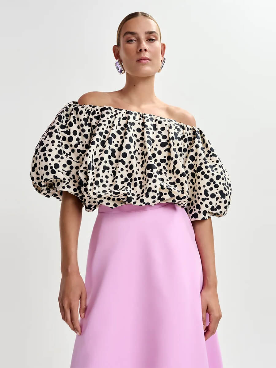 Essentiel Antwerp Jint Bodysuit - Black and White Spot