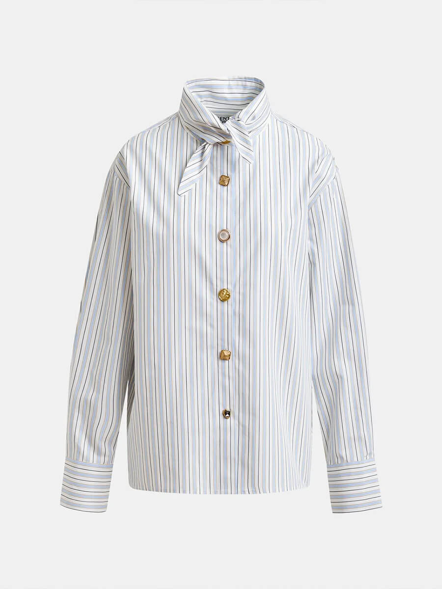 Essentiel Antwerp Jomato Shirt - Blue and white stripe