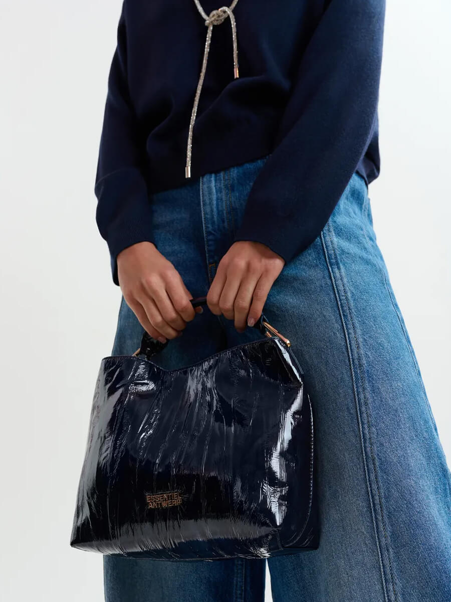 Essentiel Antwerp Jhossi Mini Print Shopper Bag - Navy