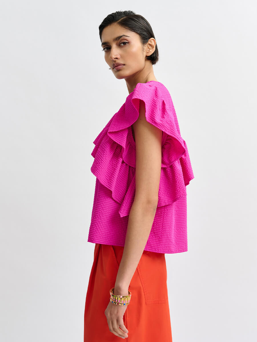 Essentiel Antwerp JooJoo Ruffle Top - Pink 1 