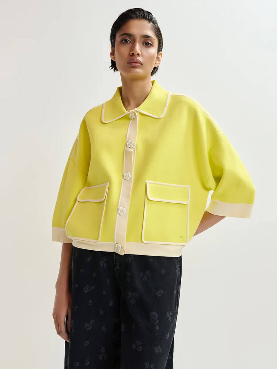 Essentiel Antwerp Jugly Cardigan - Yellow