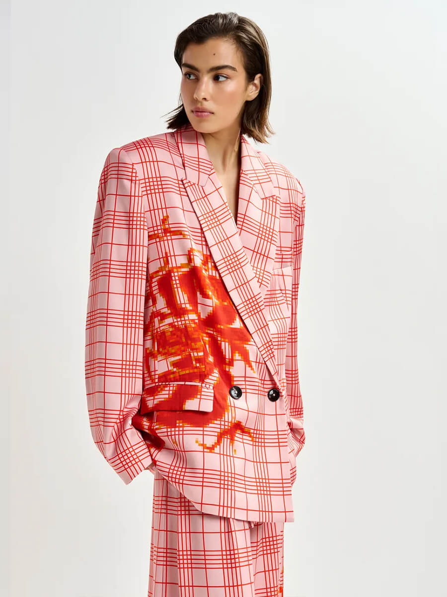 Essentiel Antwerp Juliana Blazer - Pink and Red