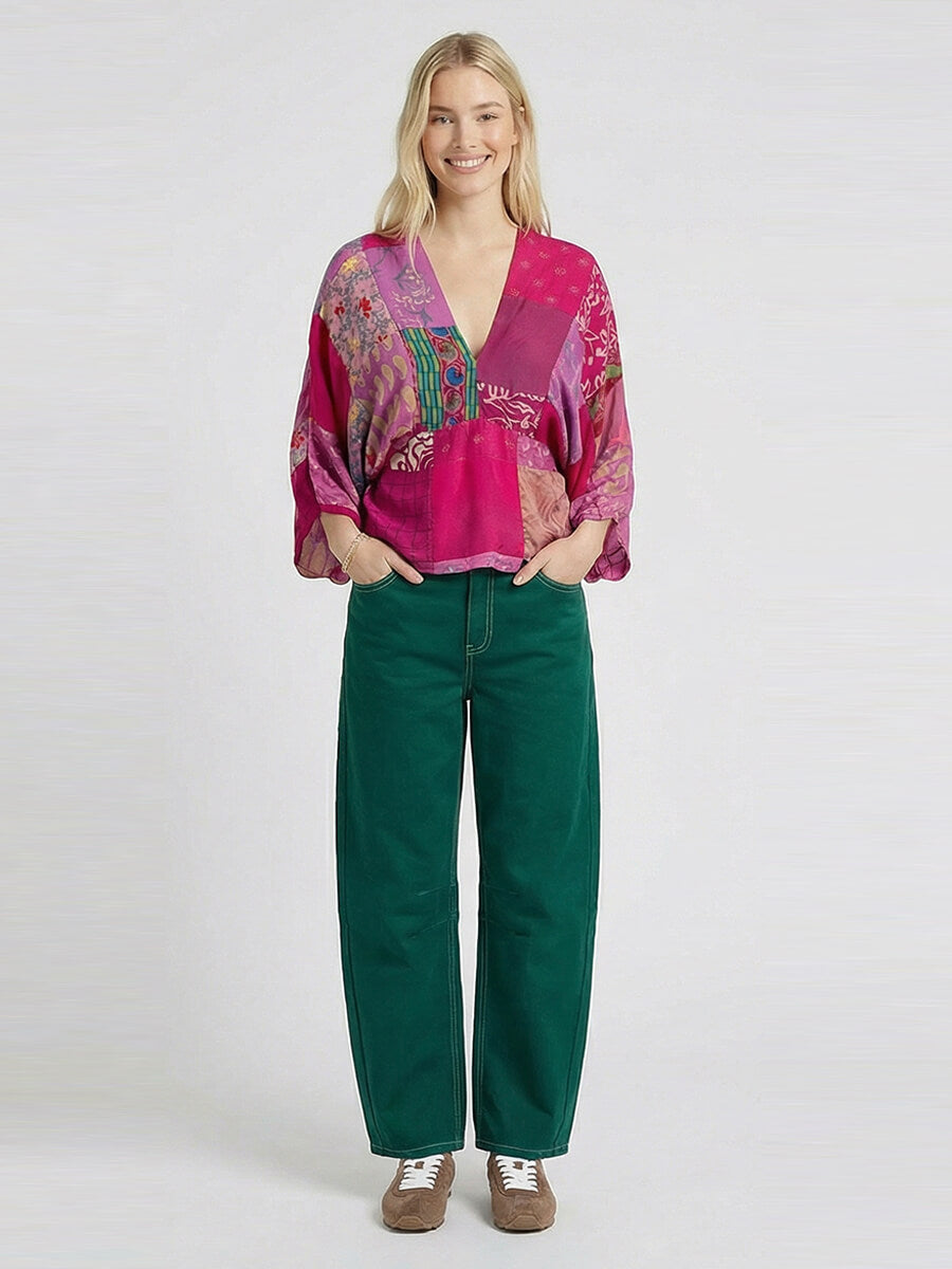 SISSEL EDELBO
Juno Silk Patchwork Top - No.90