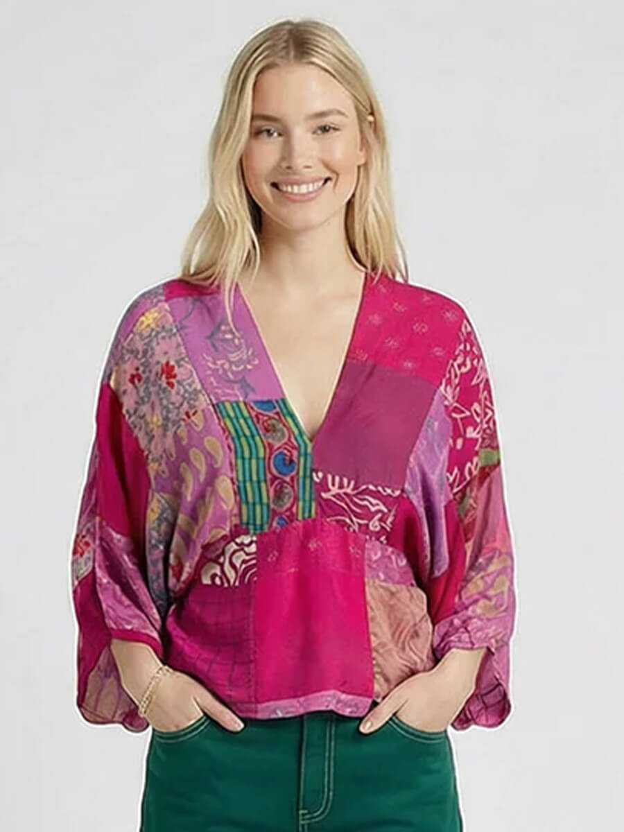 SISSEL EDELBO
Juno Silk Patchwork Top - No.90