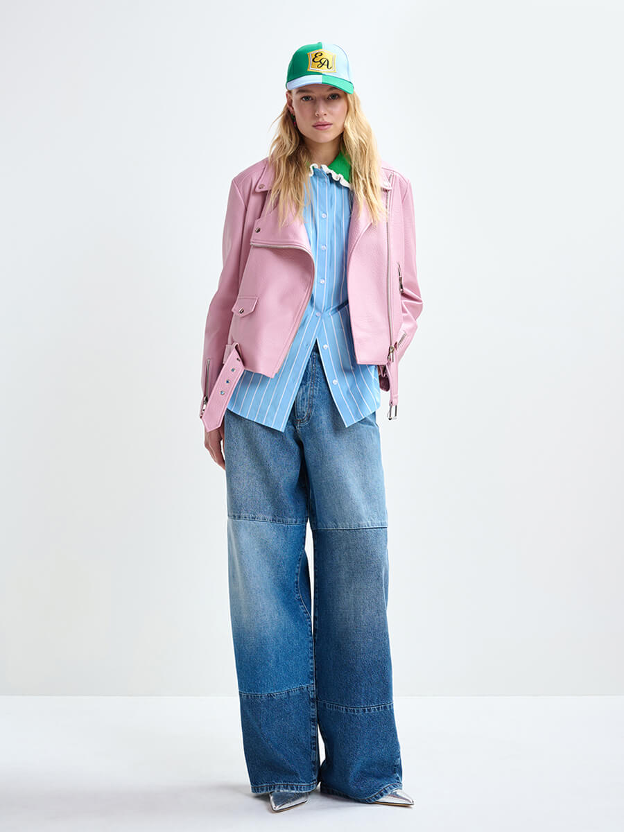 Essentiel Antwerp Jup Fitted Perfecto Jacket - Pinky Sugar