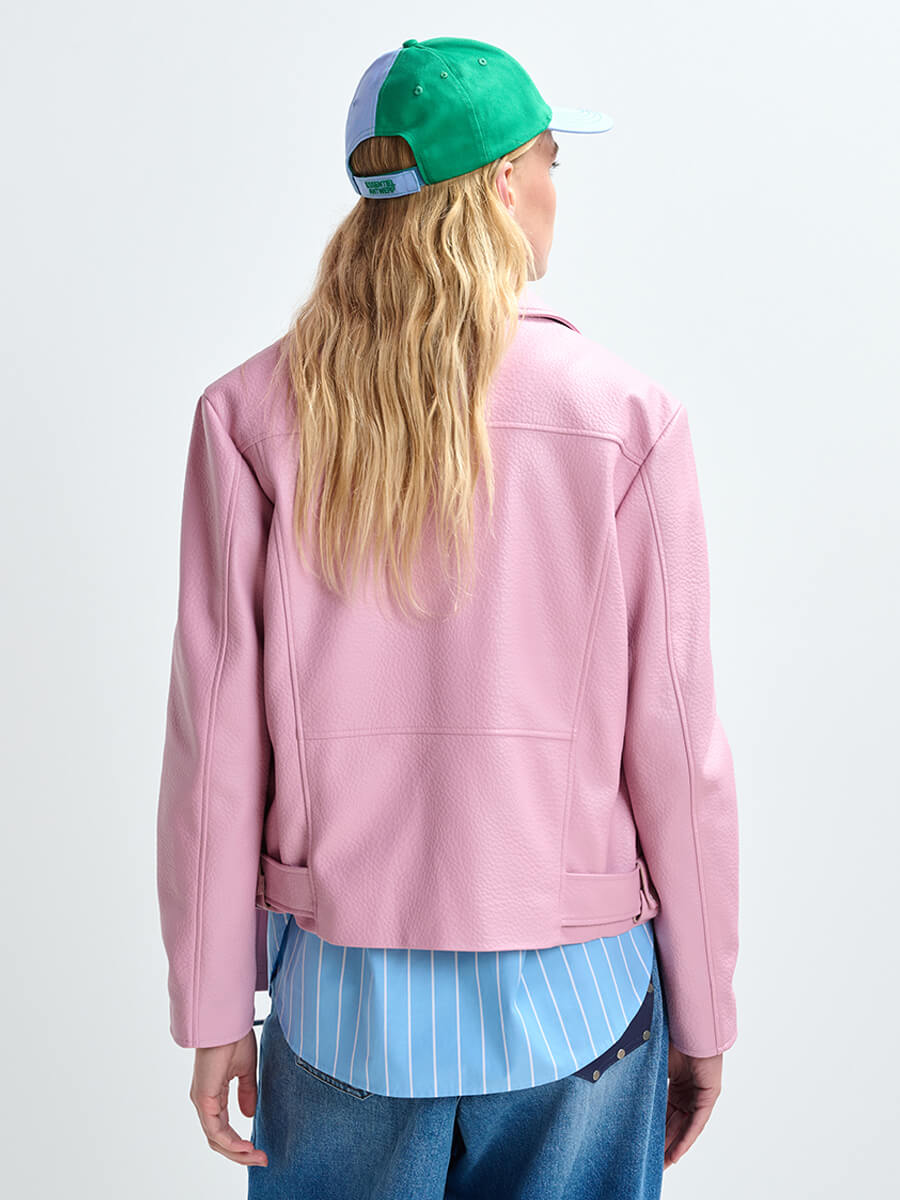 Essentiel Antwrrp Jup Fitted Perfecto Jacket - Pinky Sugar