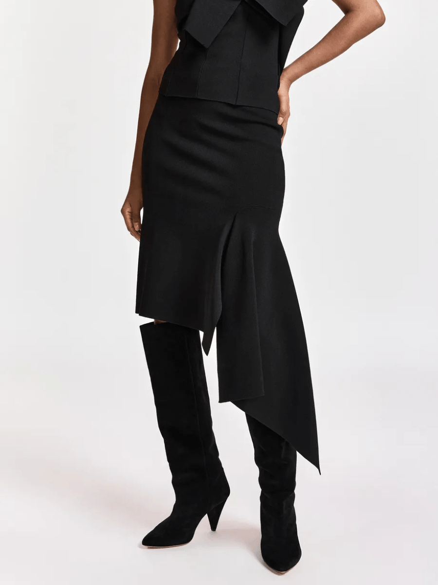 Essentiel Antwerp - Kap Knitted Skirt -Black