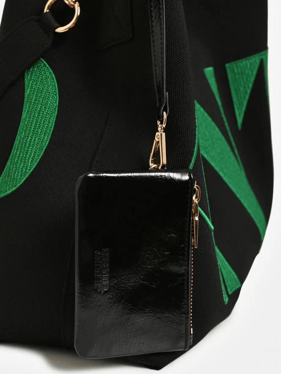 Essentiel Antwerp Karoll Knitted Bag - Charcoal Chic