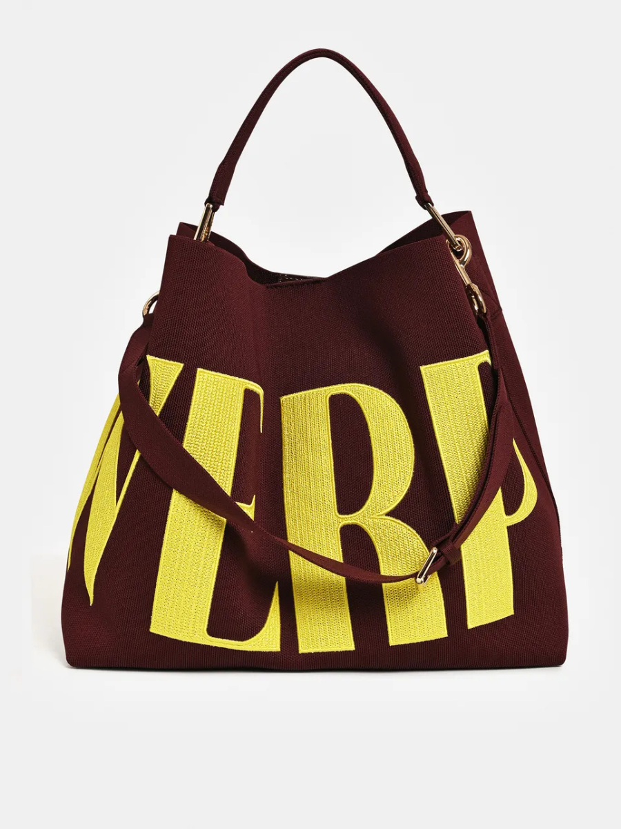 Essentiel Antwerp Karoll Knitted Bag - Cigar Lounge