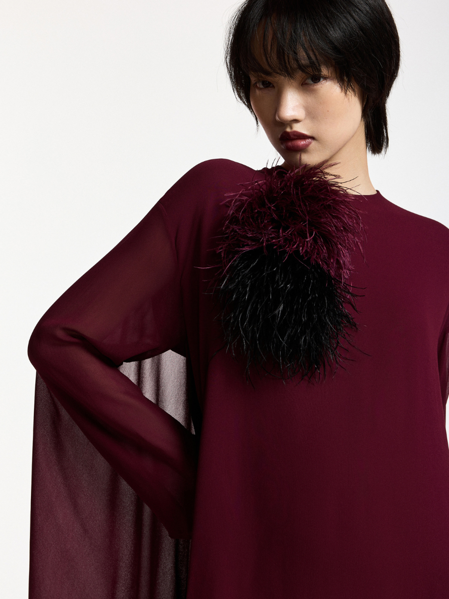 Essentiel Antwerp - Kaydence Dress  - Burgundy