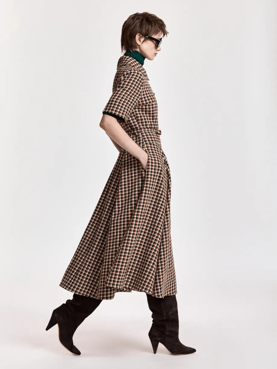 Essentiel Antwerp Kin Shirt Dress - Brown Sugar