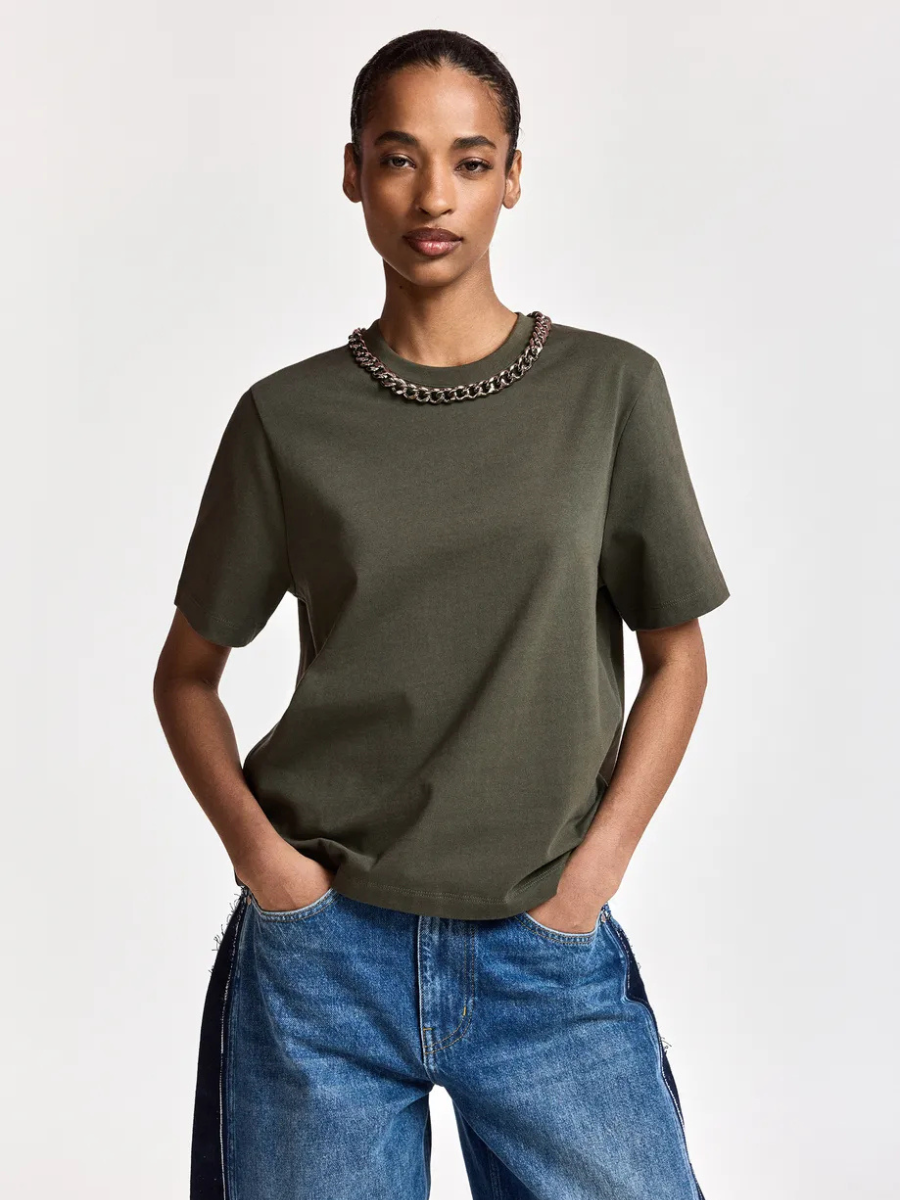 Essentiel Antwerp Klaim T-shirt - Dusty Green