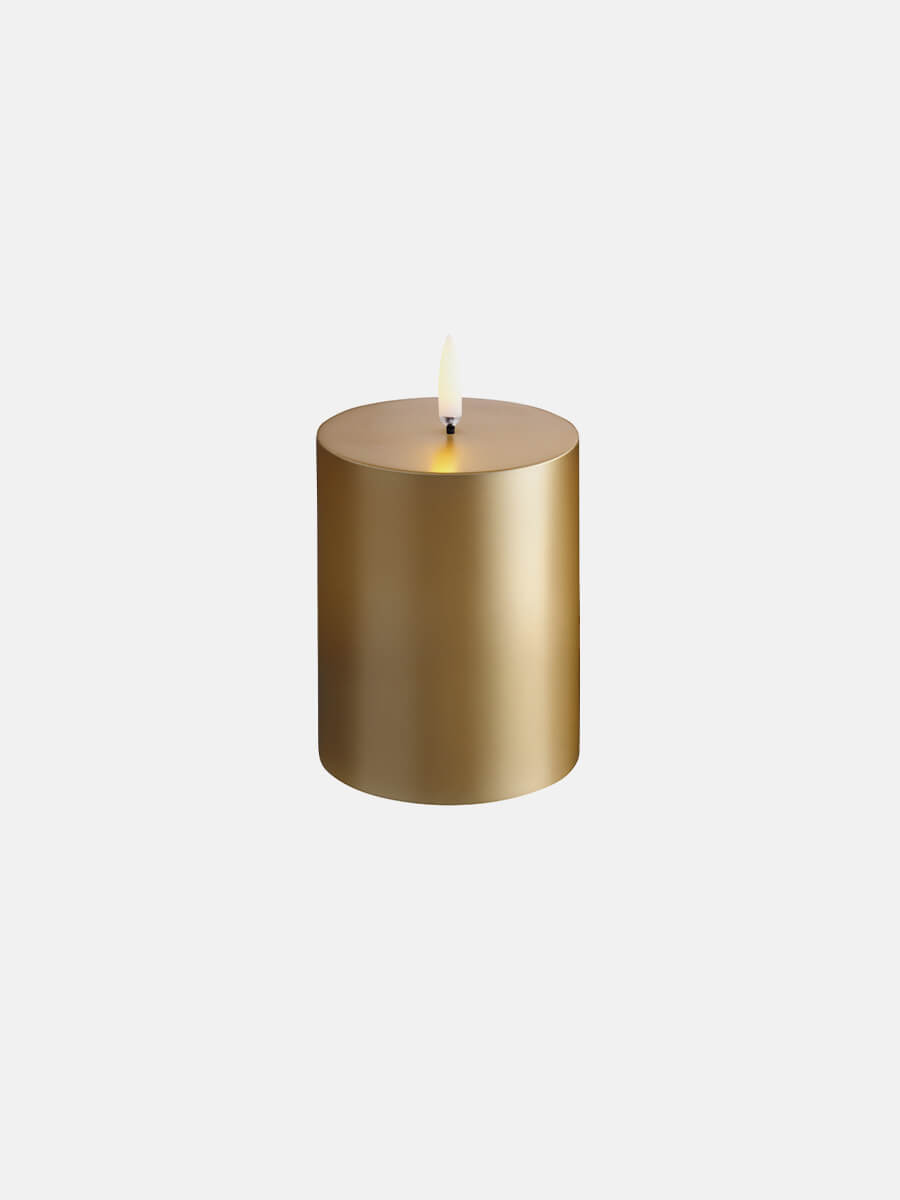 Uyuni Lighting
LED Pillar Candle 7.8x10 - Gold Finish