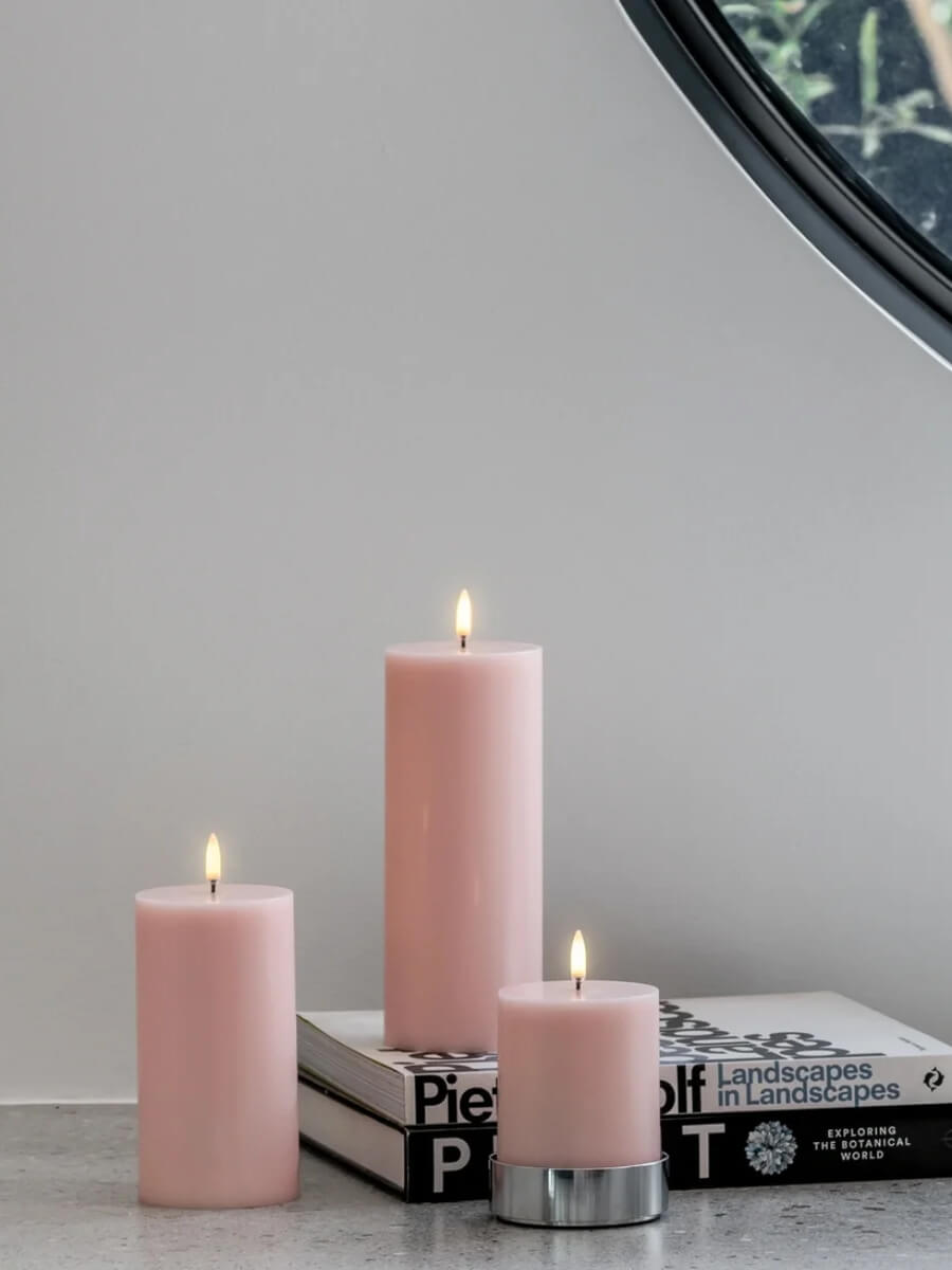 Uyuni Lighting
LED Pillar Candle 7.8x10 - Rose Powder