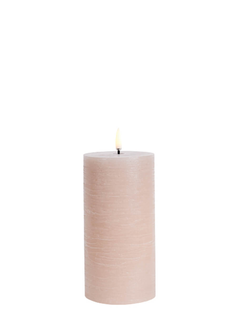 Uyuni LED Pillar Candle 7.8x15 - Beige