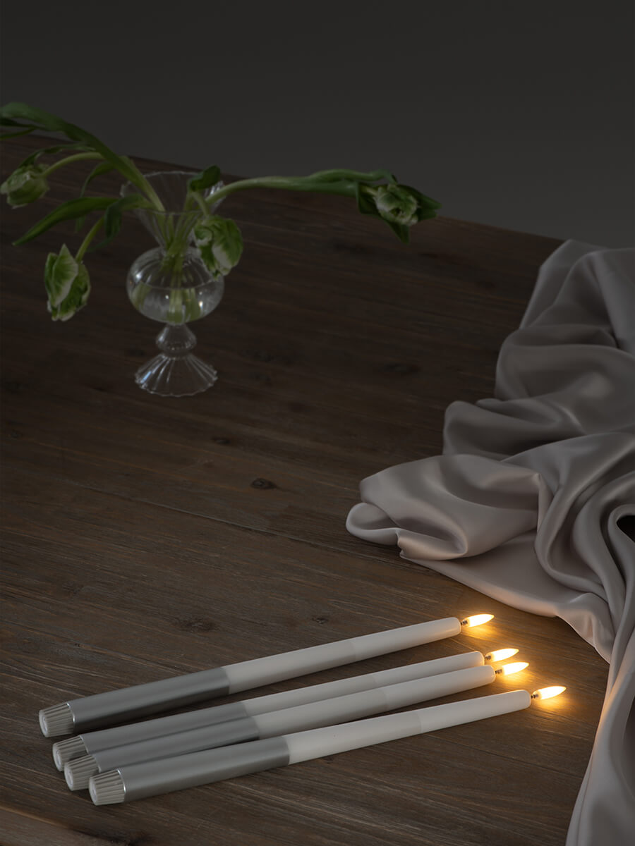 Uyuni Lighting
LED Taper Candle 2pk 2.3x32 - Striped Pearl Finish