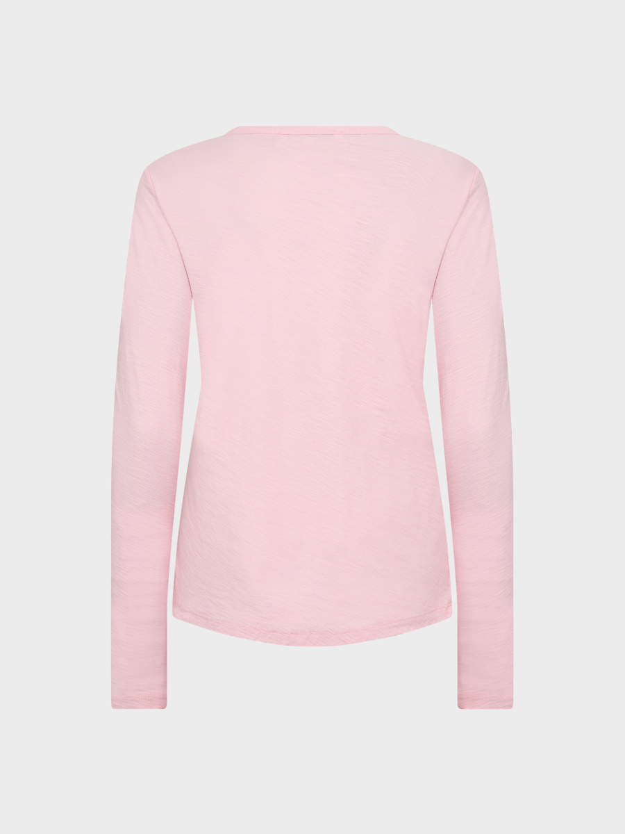 Levete Room - LR-Any3 Long Sleeve Crew Neck T-Shirt - Rose