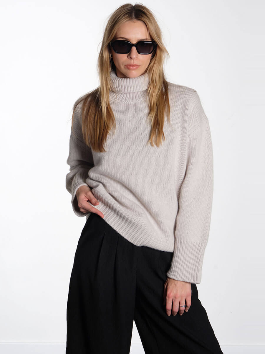 Perle 3 Rollneck Jumper - Cream