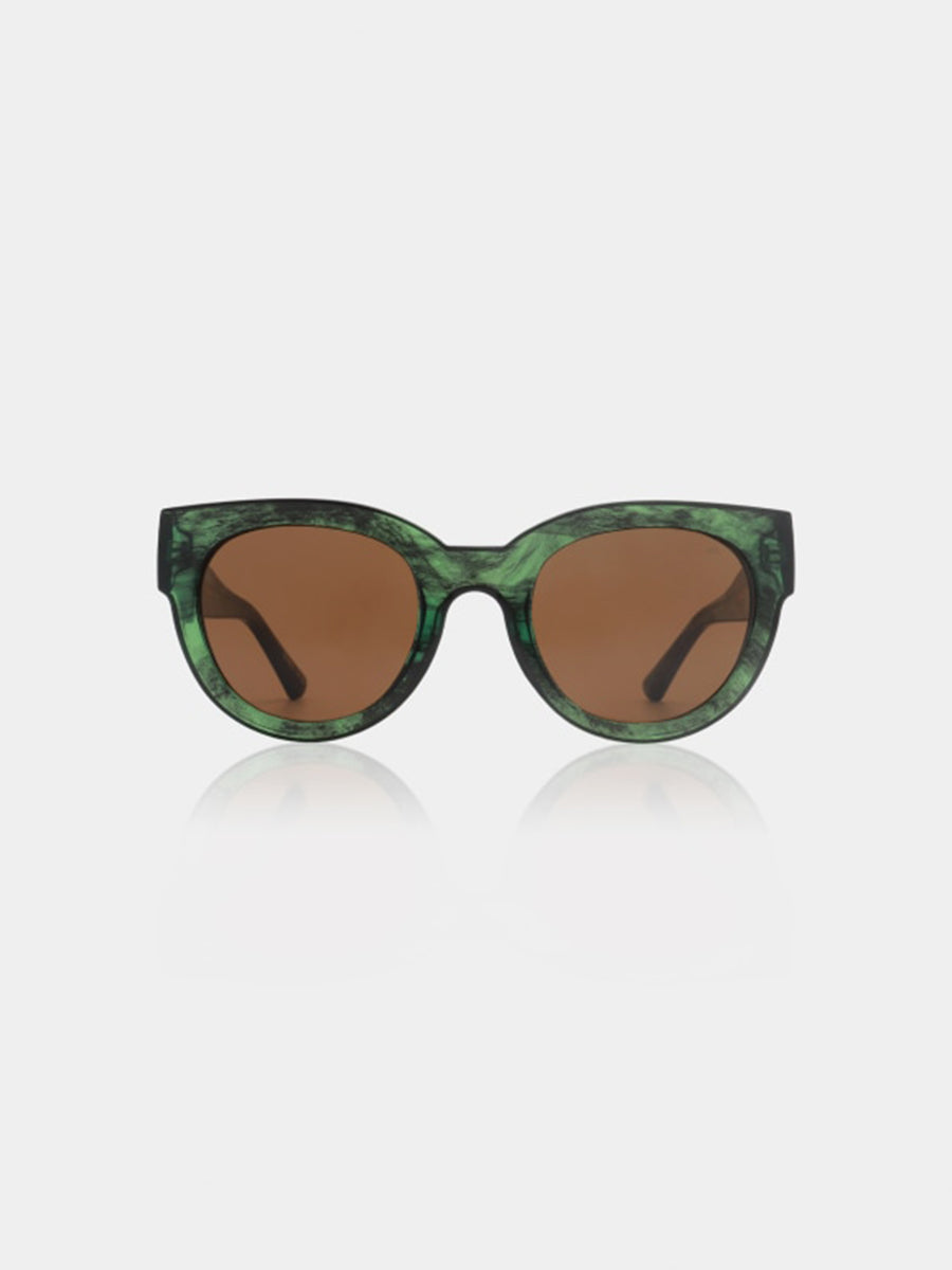 A.KJAERBEDE Lilly Sunglasses - Green Marble