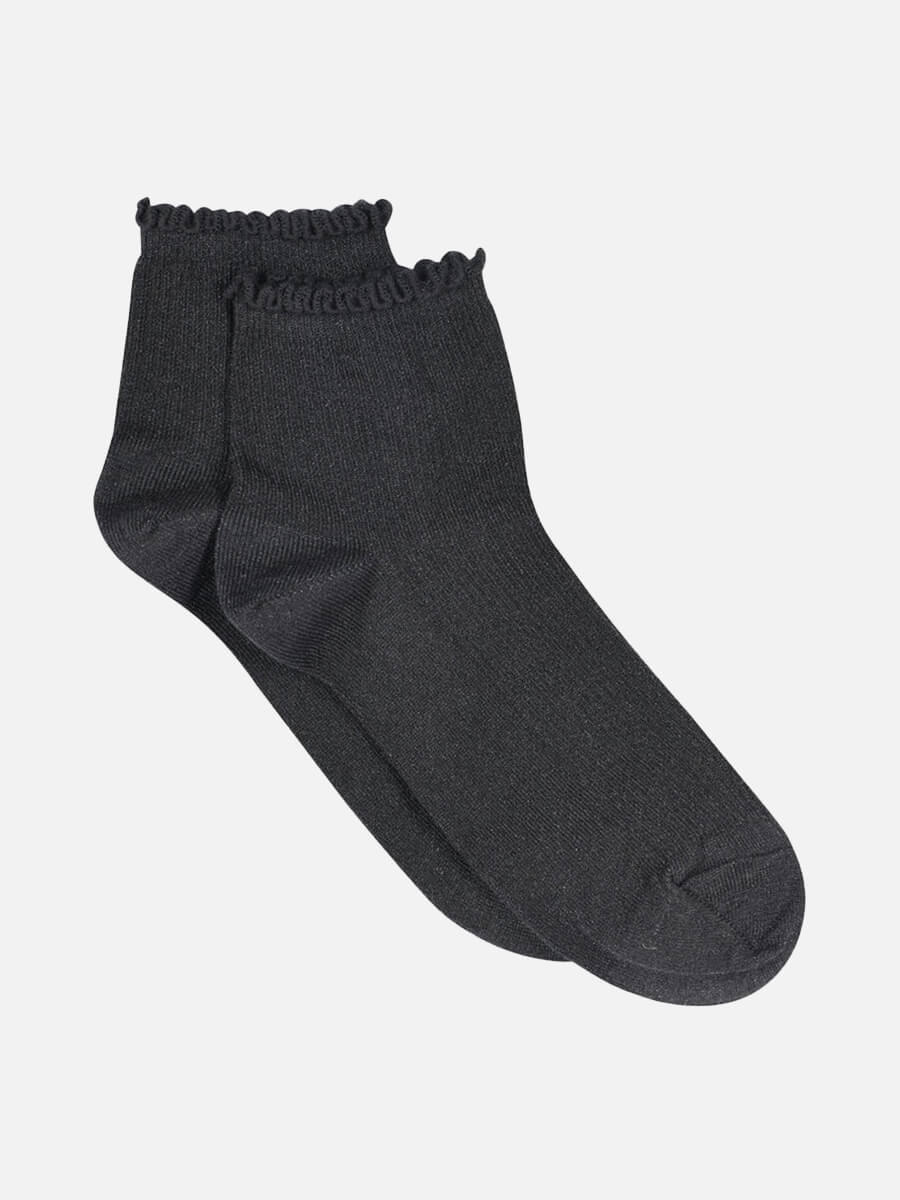 MP Denmark Lis Glitter Short Socks - Black