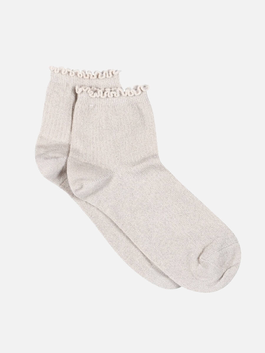 MP Denmark Lis Glitter Short Socks - Champagne