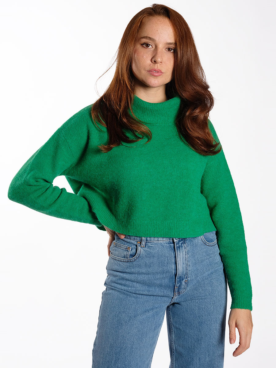 Lowie Cropped Roll Neck - Green