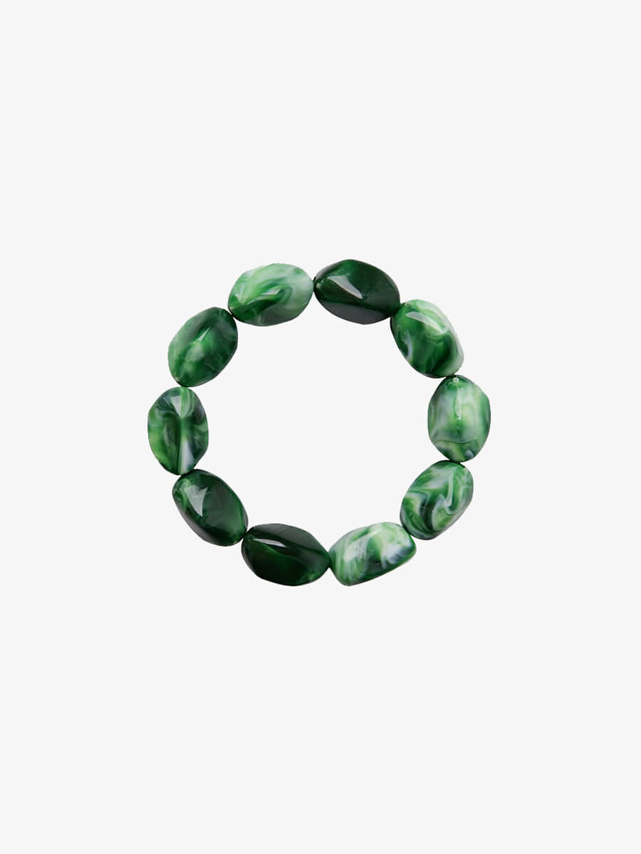 Black Colour Lyon Bracelet - Green