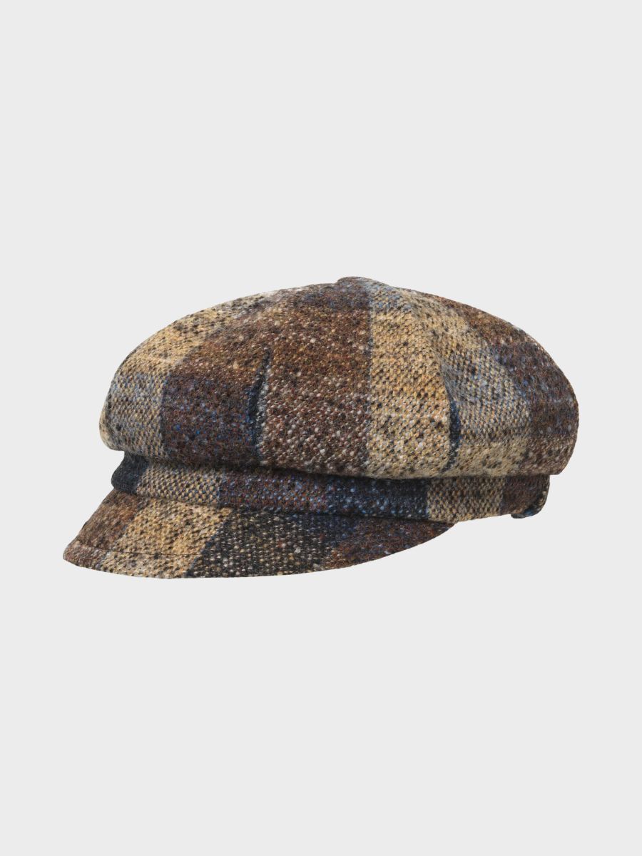 MJM - Barones Virgin Wool Mix Hat - Brown Patch