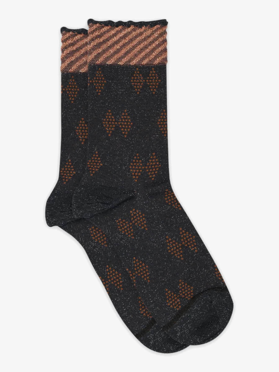 MP Denmark - Flora Glitter socks- Navy