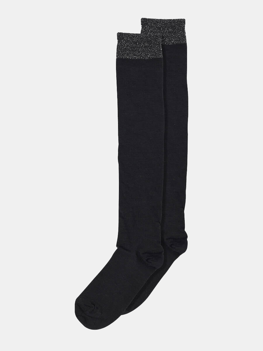 MPDenmark - Wool Silk Knee Socks - Black