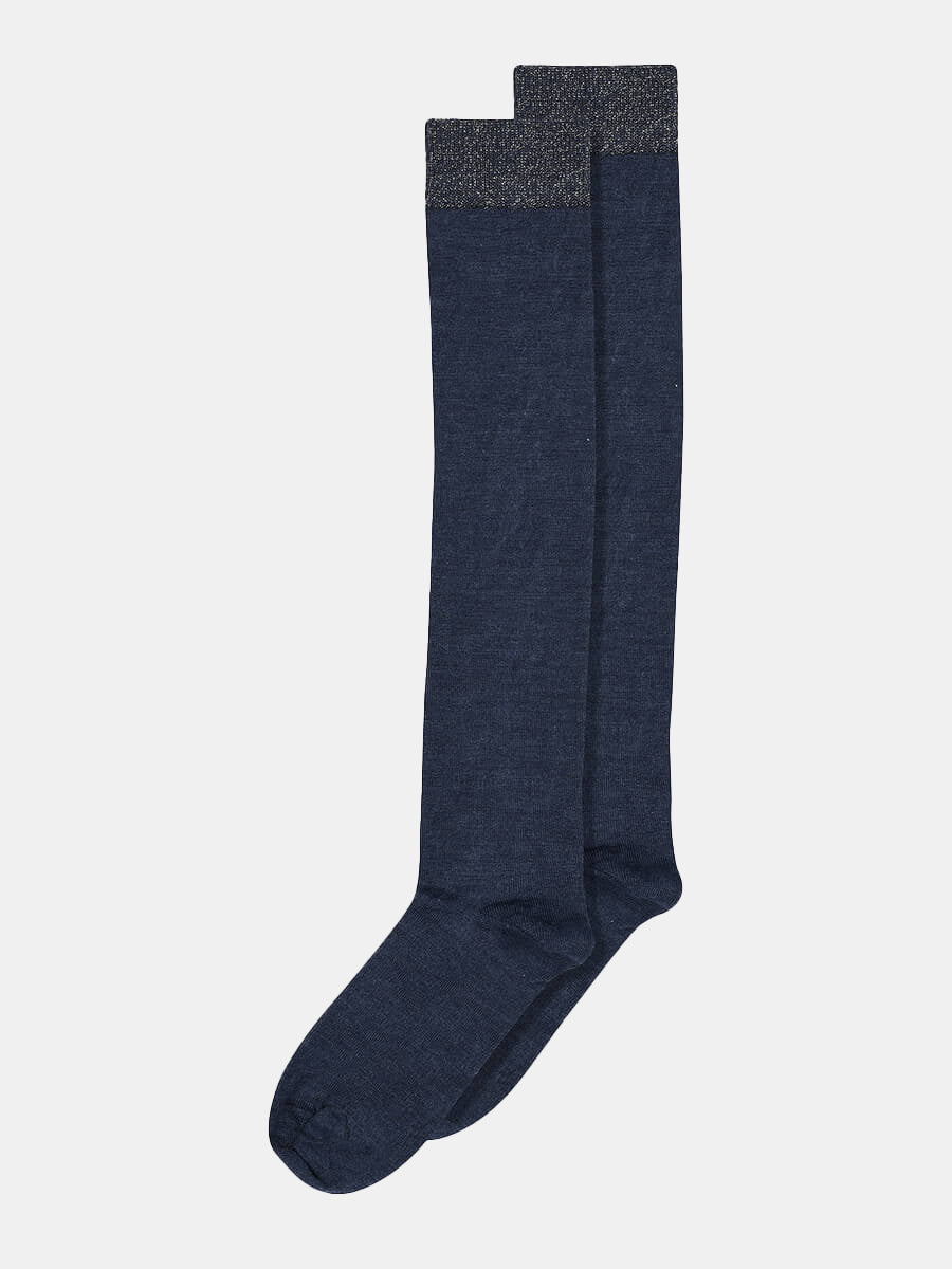 MP Denmark-Wool Silk Ankle Socks-Deep Navy