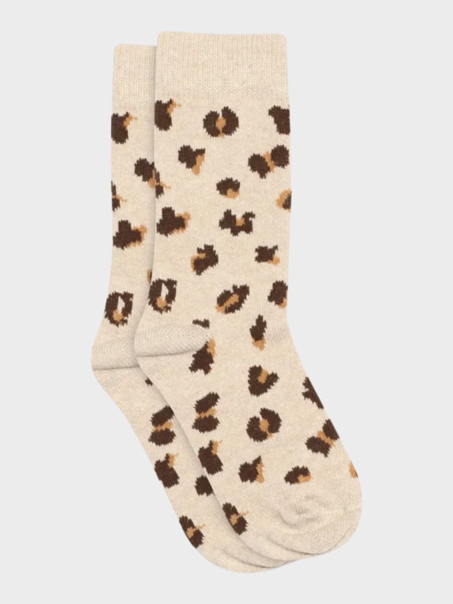 MP Denmark - Cecilie Socks - Beige Leopard