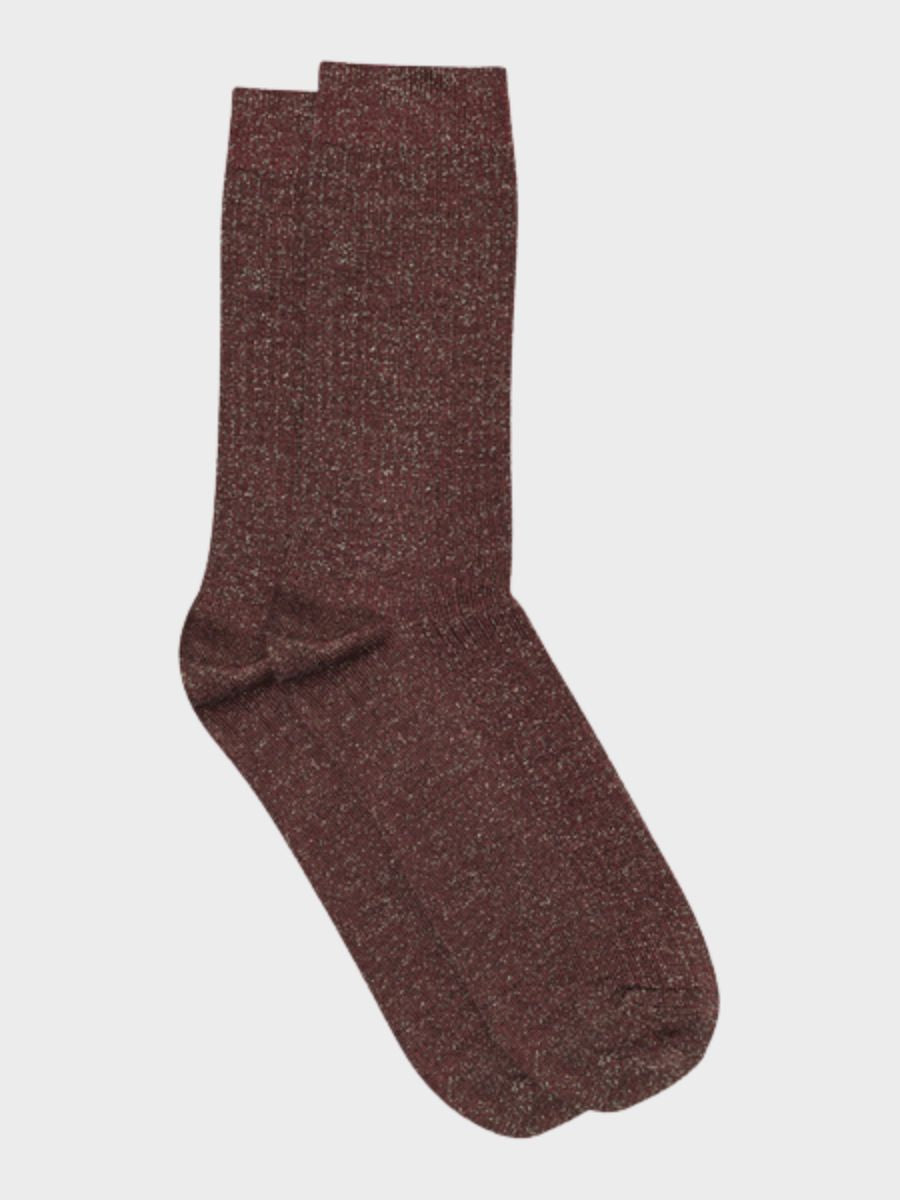 MP Denmark - Lina Glitter Socks - Grape Skin