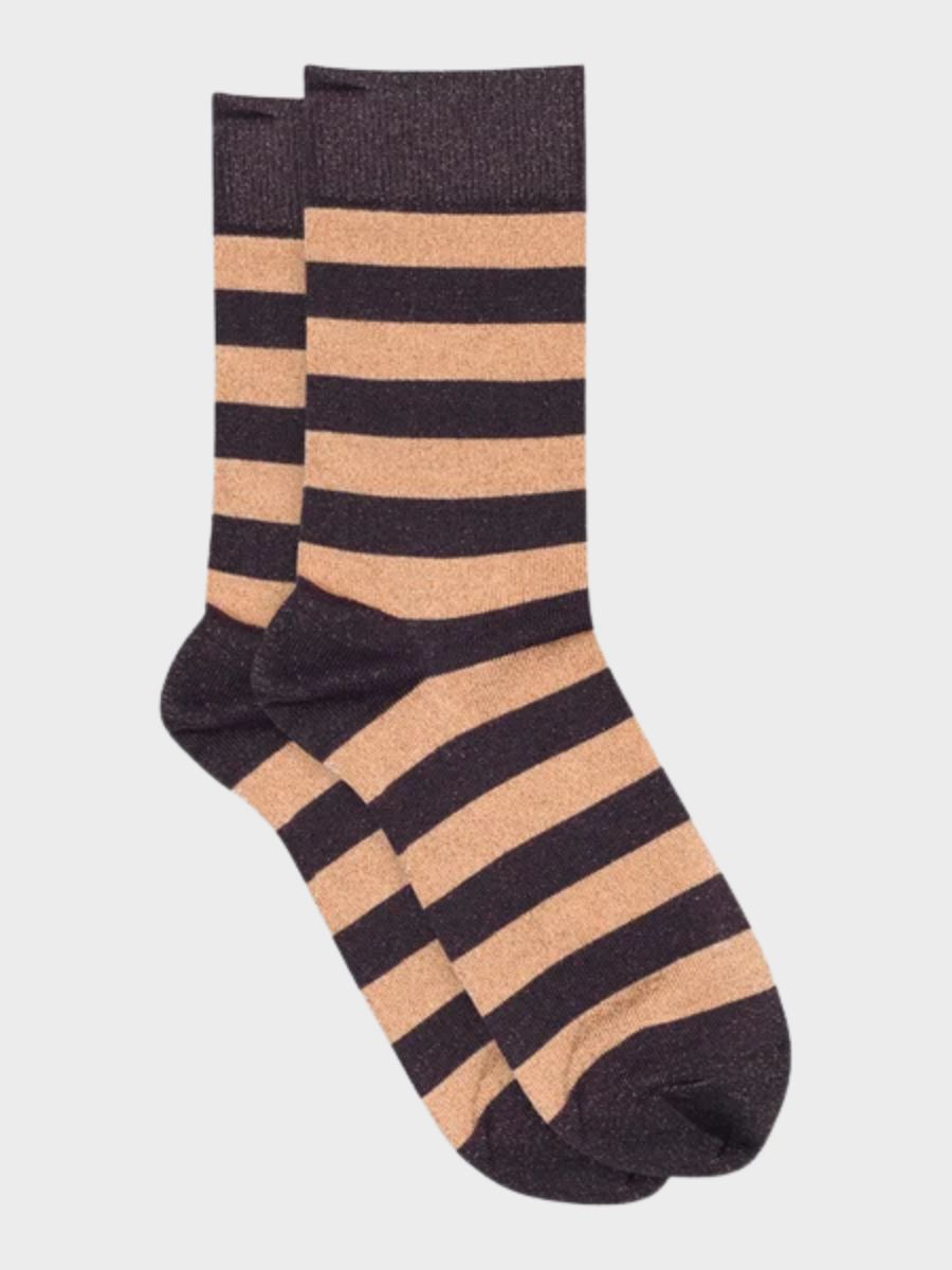 MP Denmark - Mathilde Glitter Socks - Dark Purple